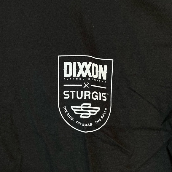 Dixxon Sturgis Mens black tee shirt size Large premium cotton - Picture 3 of 5
